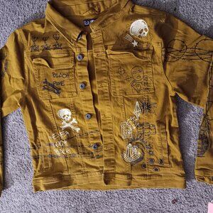 Black Pike denim jacket, light brown in color, size XLarge, NWOT